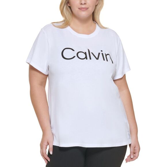 Calvin Klein Performance Plus Size Logo Graphic T-Shirt - Picture 1 of 2